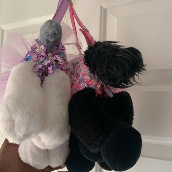 Two Super Poochie And Co Little Girls Plush Animal Shaped Purse. - Picture 14 of 15